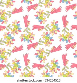 Flower vector seamless pattern