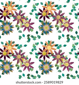 Flower vector, seamless pattern, flowers watercolor, vector backgrounds, vector design, petals pattern, seamless vector, pattern flower, background pattern, flowers isolated