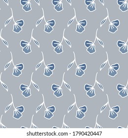 flower vector seamless pattern with hand-drawn tulips on a gray background. can be used as Wallpaper, background, design of packaging paper, textiles, notebooks, clothing.