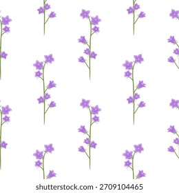 Vetor de flor padrão sem emenda ilustração fundo floral.