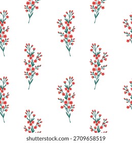 Vector de flores sin patrón ilustración de fondo floral