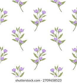 Flower vector seamless pattern illustration floral background