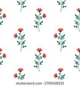Flower vector seamless pattern illustration floral background
