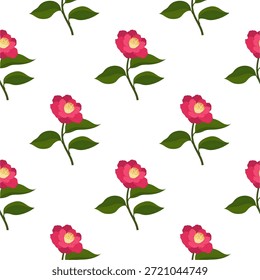 Vector de flores sin patrón ilustración de fondo floral.