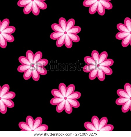Flower vector seamless pattern illustration floral background 
