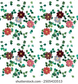 Vector de la flor, Fondo de pantalla inconsútil, primavera de las flores, fondo del Vector, fondo inconsútil, textura inconsútil, textura del fondo, Vector de las hojas, patrones florales, patrones de las flores