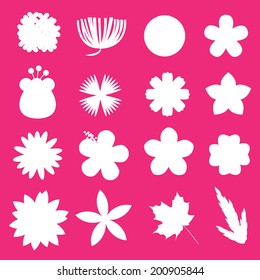 flower vector set