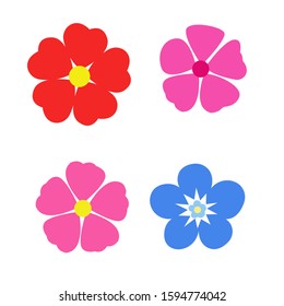 flower vector set. colorful floral set. Vector illustration. collection