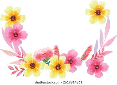 Conjunto De Vetor De Flor Para Cartão De Casamento, Ilustração, Cartaz, Banner. Projetando 