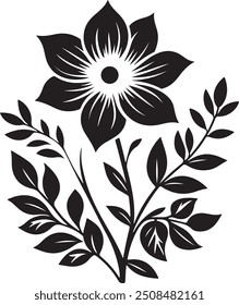   Blume Vektor Silhouette Design eps