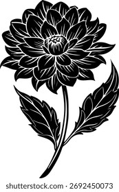 flor vetor silhueta ilustrador preto e branco