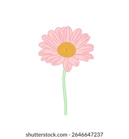 vetor de flor com aparência simples e atraente