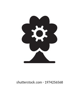 Flower vector solid icon. Park and Nature symbol EPS 10 file