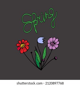 flower, vector, spring, decoration, illustration