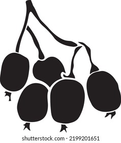 Blume, Vektorstencil, Schwarz-Weiß