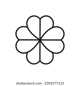 Flower Vector Symbol. Suitable for books, stores, shops. Editable stroke in minimalistic outline style. Symbol for design