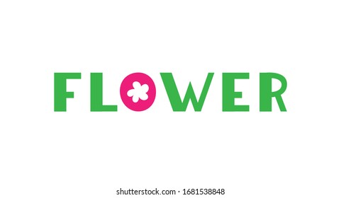 Flower vector text, logo for flower shop - Shutterstock ID 1681538848