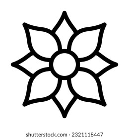 Flower Vector Thick Line Icon For Personal And Commercial Use.
