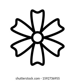 flower vector thin line icon 