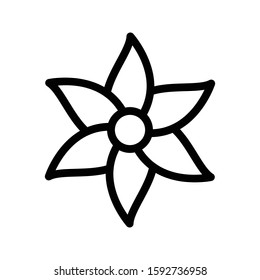 flower vector thin line icon 