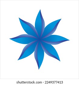 FLOWER VECTORS IN THE SHAPED OF STARS CAN BE FOR LOGO TOO