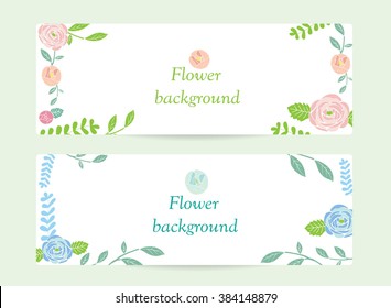 flower vertical banners concept. Vector illustration design