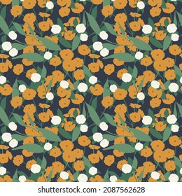 Blume Sehr schönes, nahtloses Muster für Dekoration, Tapete, Wickelpapier, Stoff, Hintergrund usw.