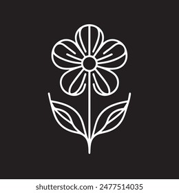 Flower victor design with line.