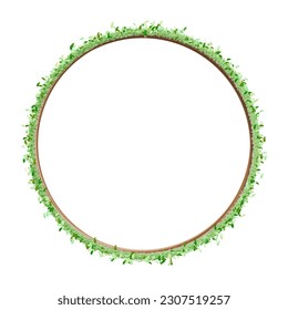 flower vines, weave branches, circle