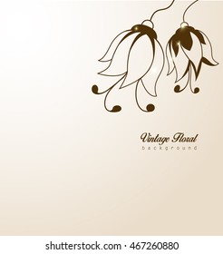 Flower vintage background vector