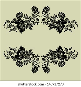 Flower Vintage design  border elements