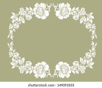 Flower Vintage design border elements vector
