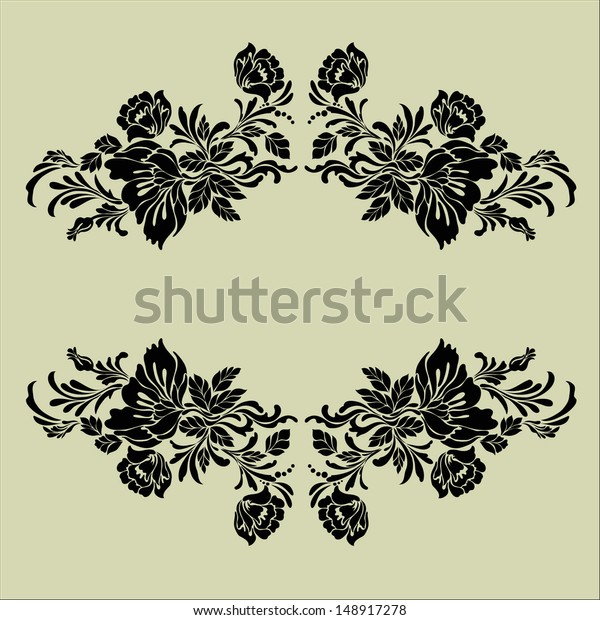 Flower Vintage design \
border elements