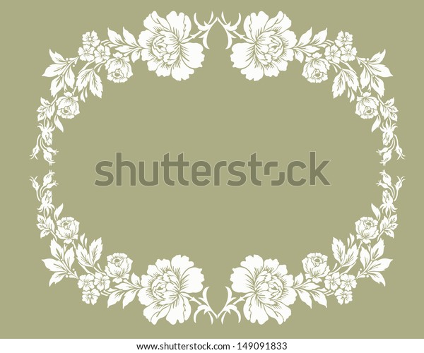 Flower Vintage\
design border elements\
vector