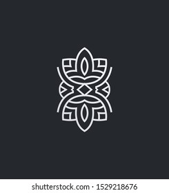 Flower Vintage Ornament Logo Template. Elegant luxury geometric