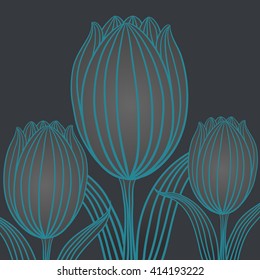 flower vintage vector