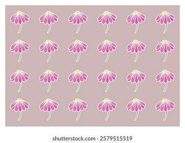 Flower wallpaper: seamless purple daisy flowers pattern 