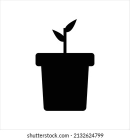 flower wase icon isolated on white background. eps 10.