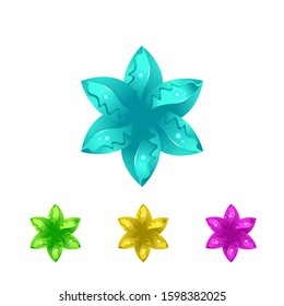 Flower water abstract vector logo template
