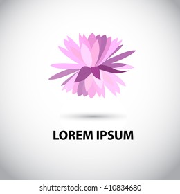 flower water lily logo. Vector