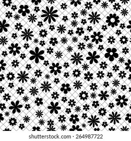 Flower water lily seamless pattern for fabric print, wallpaper, background - vector illustration