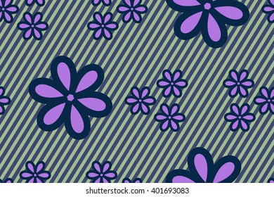 Flower water lily seamless pattern for fabric print, wallpaper, background - vector illustration