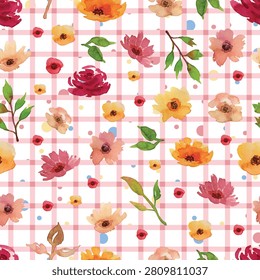 flower watercolor all over pattern