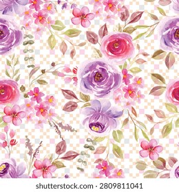 flower watercolor all over pattern