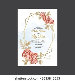 Flower Watercolor Seamless Pattern. Hand painted black and white  background with Pink Magnolia and golden Floral illustration for textile design or wallpaper