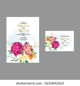 Flower Watercolor Seamless Pattern. Hand painted black and white  background with Pink Magnolia and golden Floral illustration for textile design or wallpaper