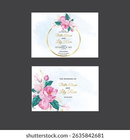 Patrón sin fisuras de acuarela de flores. Fondo blanco y negro pintado a mano con magnolia rosa e ilustración floral dorada para diseño textil o Fondo de pantalla