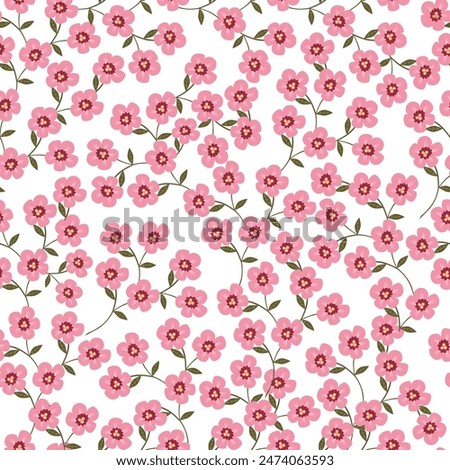 Flower watercolor seample beatiful colorful white pink
