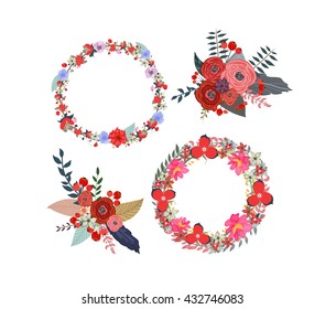 Flower Watercolor Set.