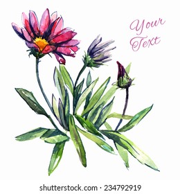 Flower. Watercolor. Vector
